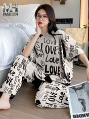 printed NIGHTSUIT IN COTTON JARSY FABRIC