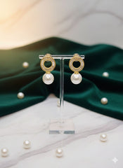 High Quality Zircon Diamond-Cut Stud Earrings