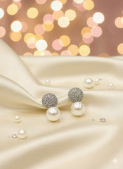 Zircon Gold Plated Stud Earrings