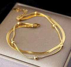 โจ Double Layer Anklet โ Premium & Trendy โจ