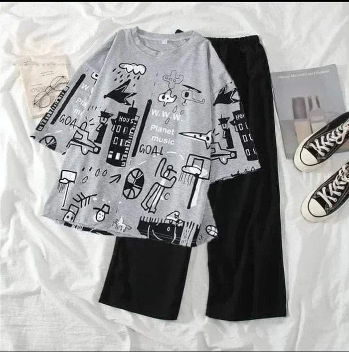 printed style night suit