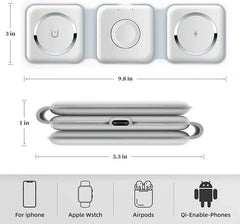 3in1 3 Steps Wireless Charger (Phones / SmartWatches and EarBuds in One)