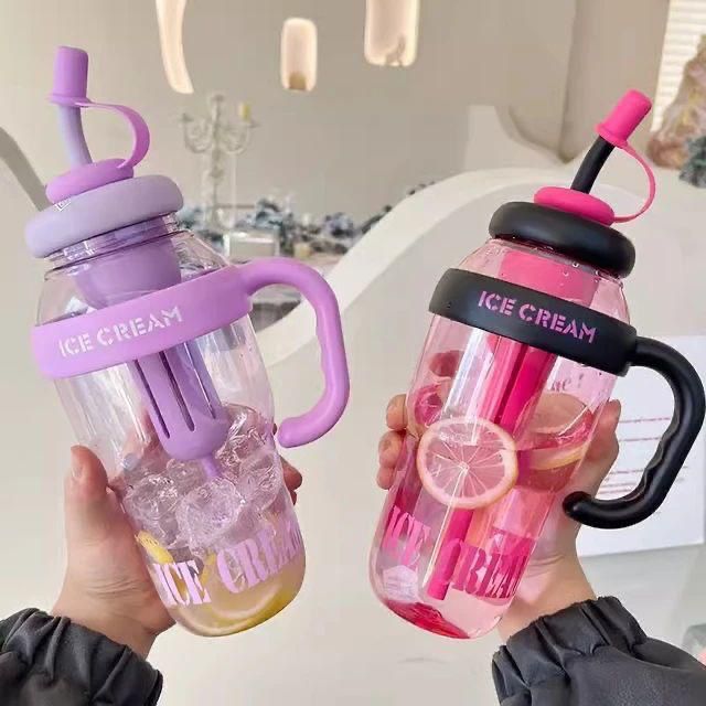 Stay Hydrated in Style – 1200ML Large Capacity Sports Water Bottle with Tea Infuser &amp; Straw