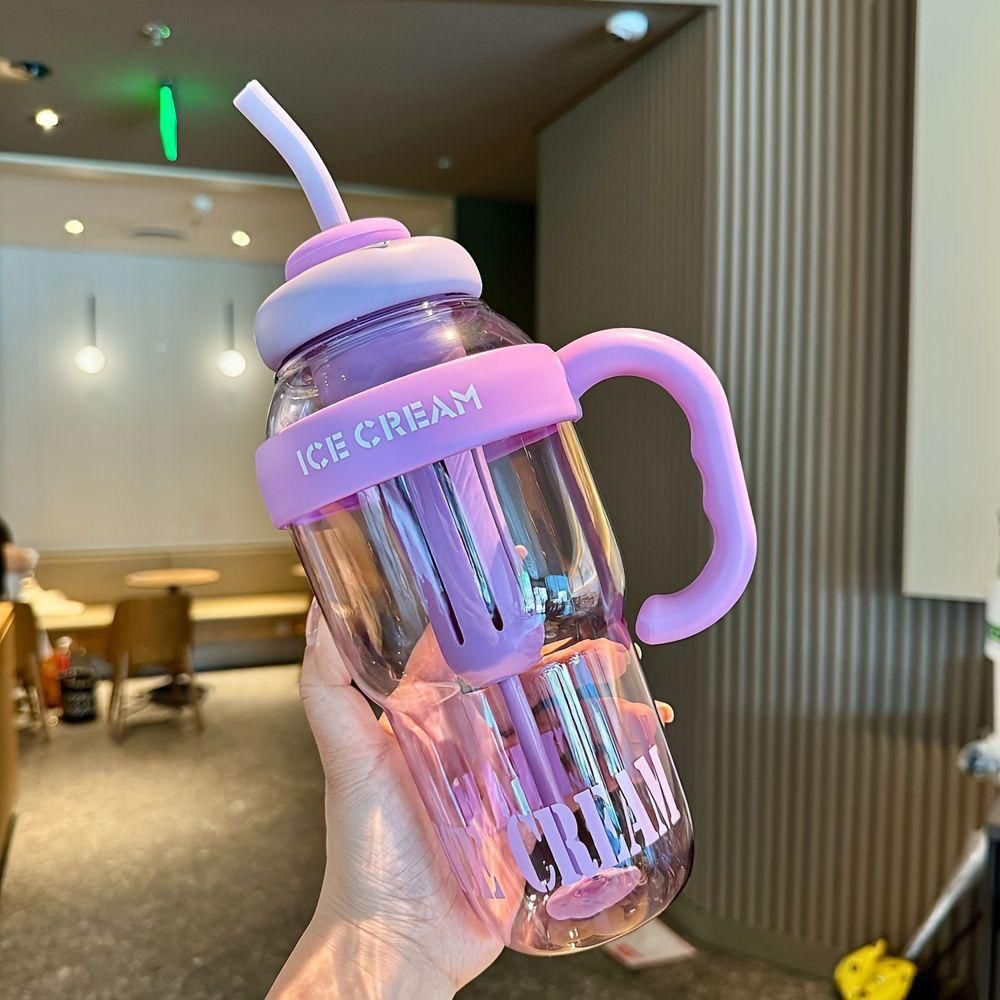 Stay Hydrated in Style – 1200ML Large Capacity Sports Water Bottle with Tea Infuser &amp; Straw