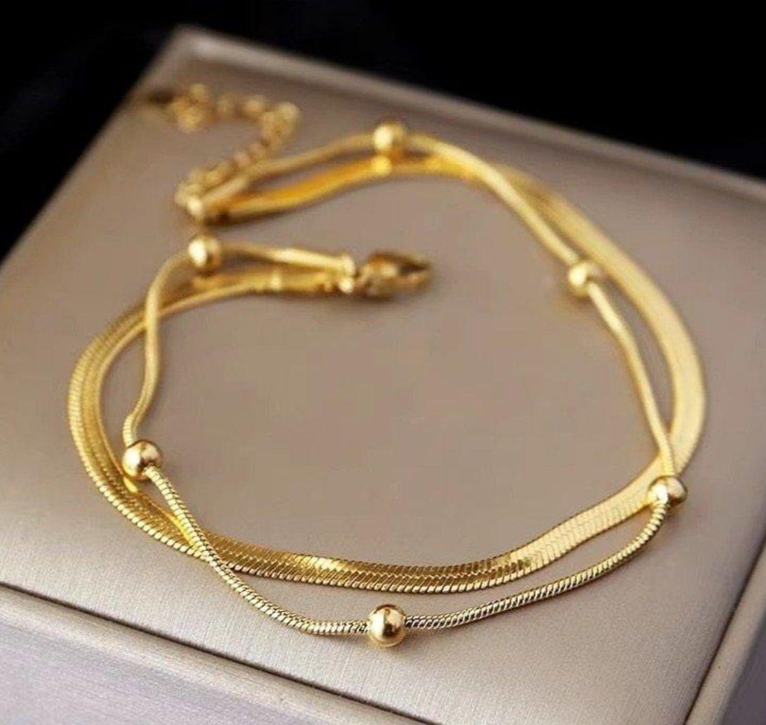 ✨ Double Layer Anklet – Premium & Trendy ✨