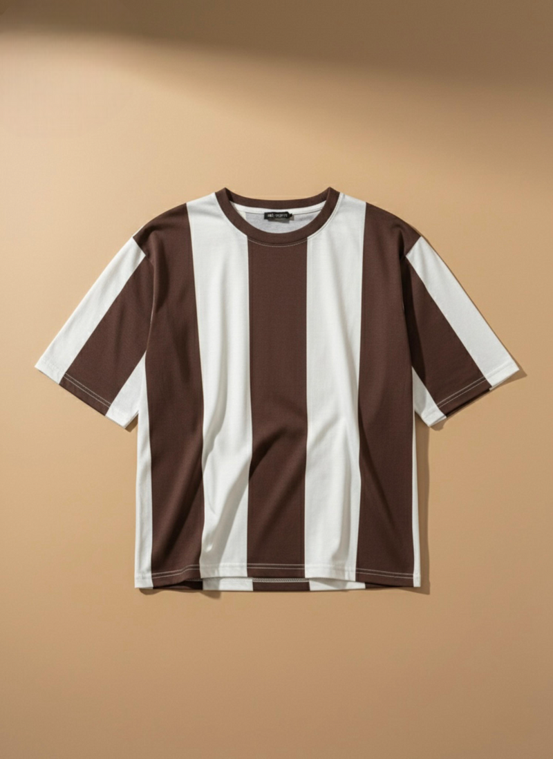 Stripe Printed Drop shoulder